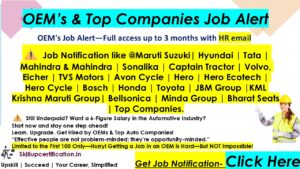 Join OEM and Top Companies Job Premium Group, Grab this opportunity, Vacancy are filing fast, increase your chance to get hired