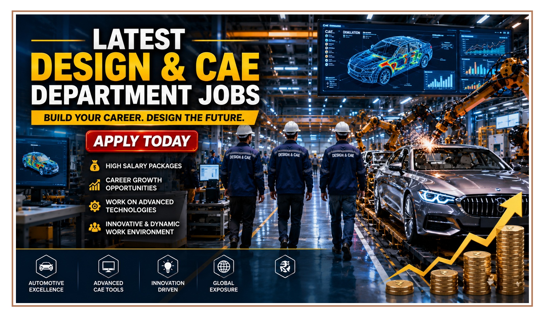 Check Latest Design CAE Department Jobs- Salary, Benefits, High Paying CAD, AutoCAD, CATIA & Mechanical Design Careers